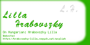 lilla hrabovszky business card